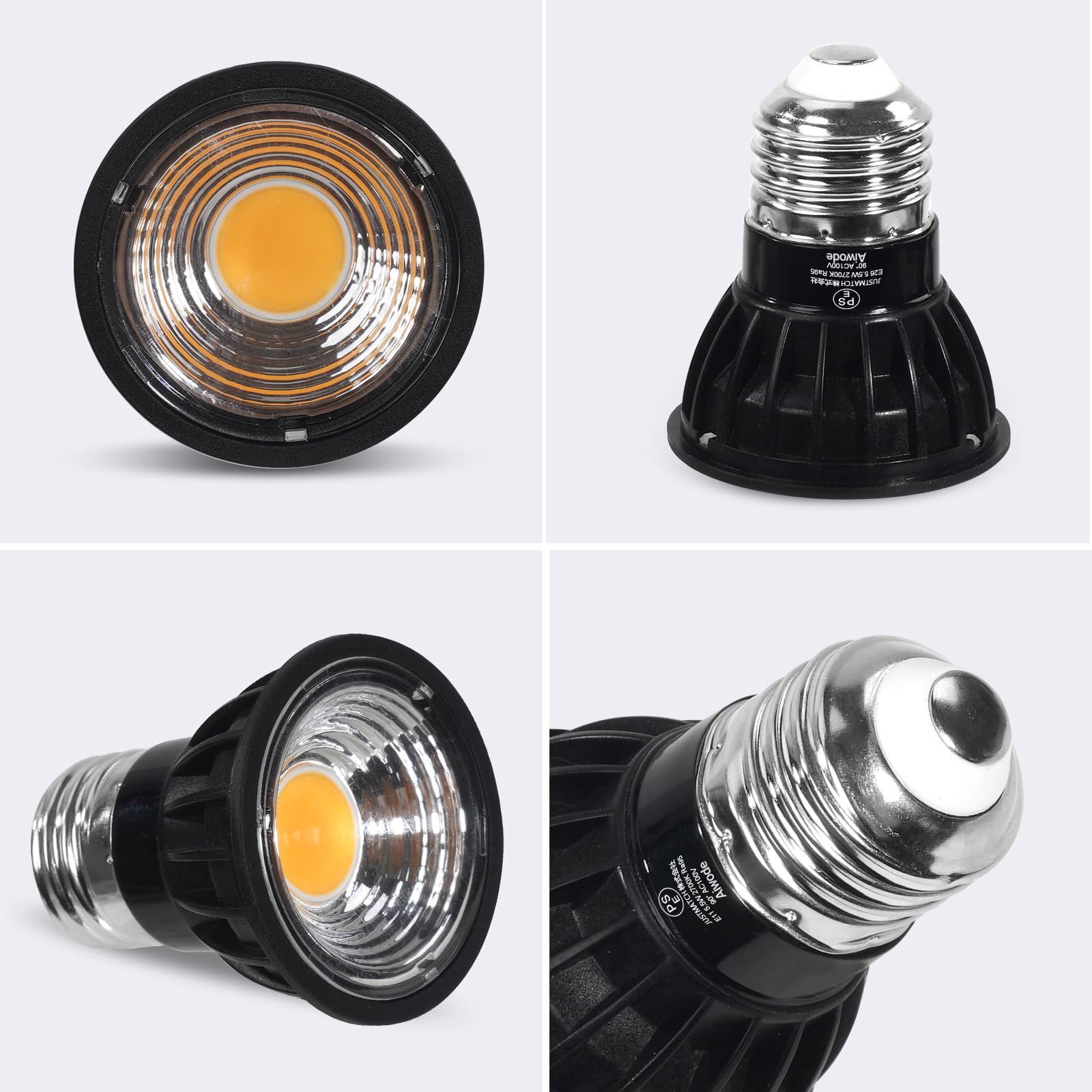 Amazon | Aiwode E26 LEDスポットライト LED電球 E26口金 5.5W(60W形